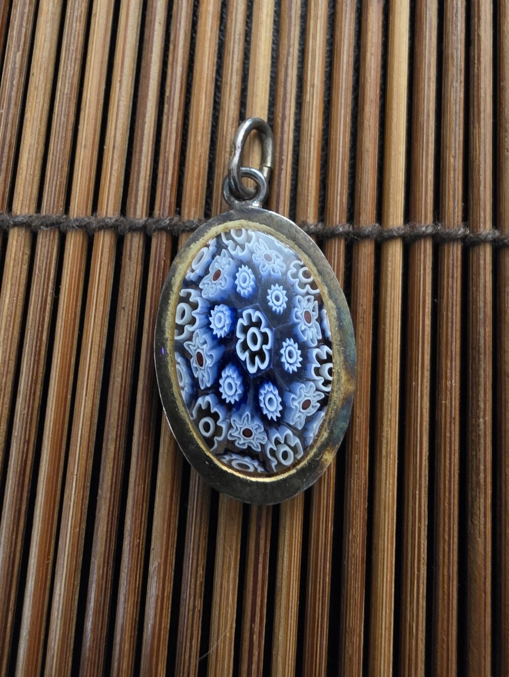 800 Silver Murano Yellow Gold Pendant (Vintage)